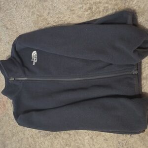 The North Face Black Fleece Zip-Up Jacket with Logo